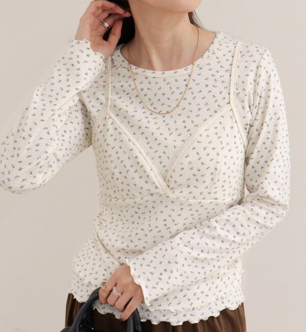 fredy emue「パターンメッシュプルオーバーカットソー」|Tシャツ・カットソー|ホワイト系その他