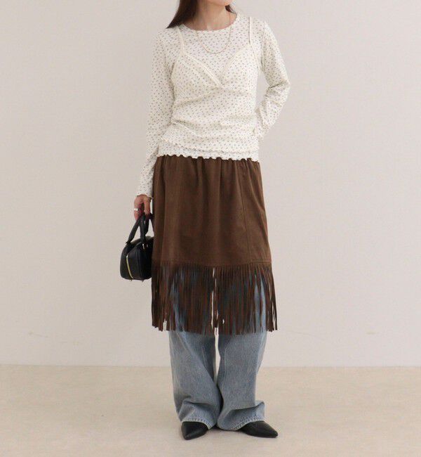 fredy emue「パターンメッシュプルオーバーカットソー」|Tシャツ・カットソー|