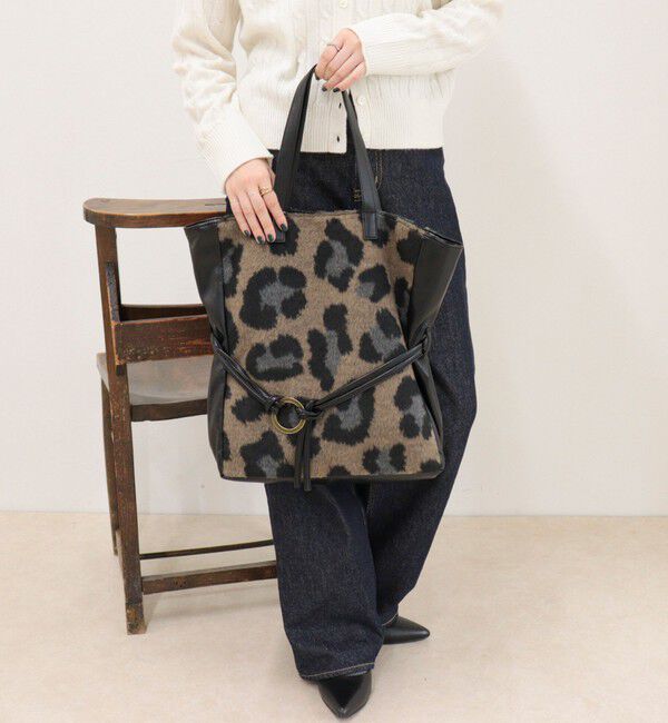 fredy emue「ヒョウ柄コンビベルトトートバッグ」|トートバッグ|