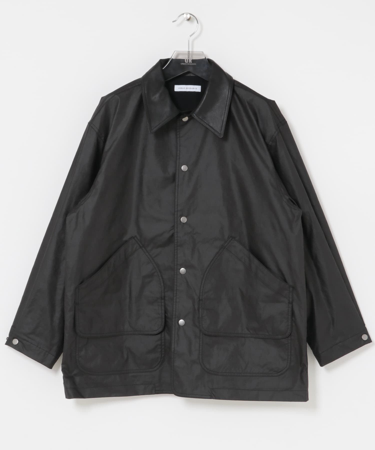URBAN RESEARCH「NYLON HUNTING JACKET」|ノーカラーコート|