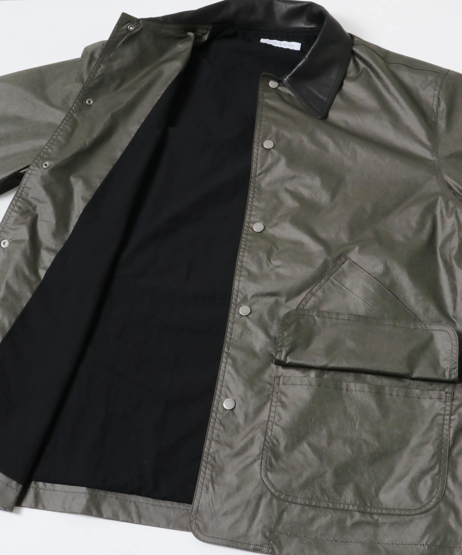 URBAN RESEARCH「NYLON HUNTING JACKET」|ノーカラーコート|