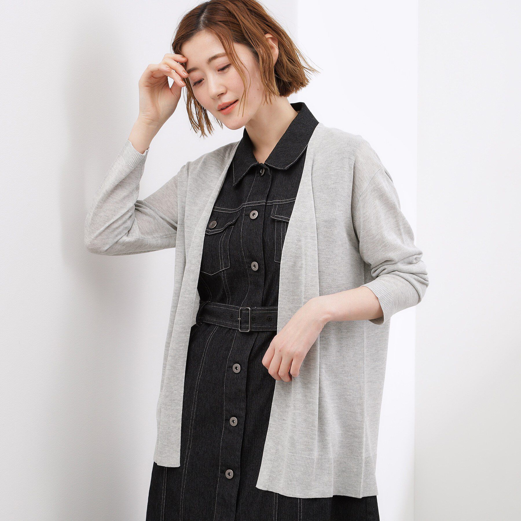 grove「【UVカット】ベーシックロングカーディガン」|カーディガン|