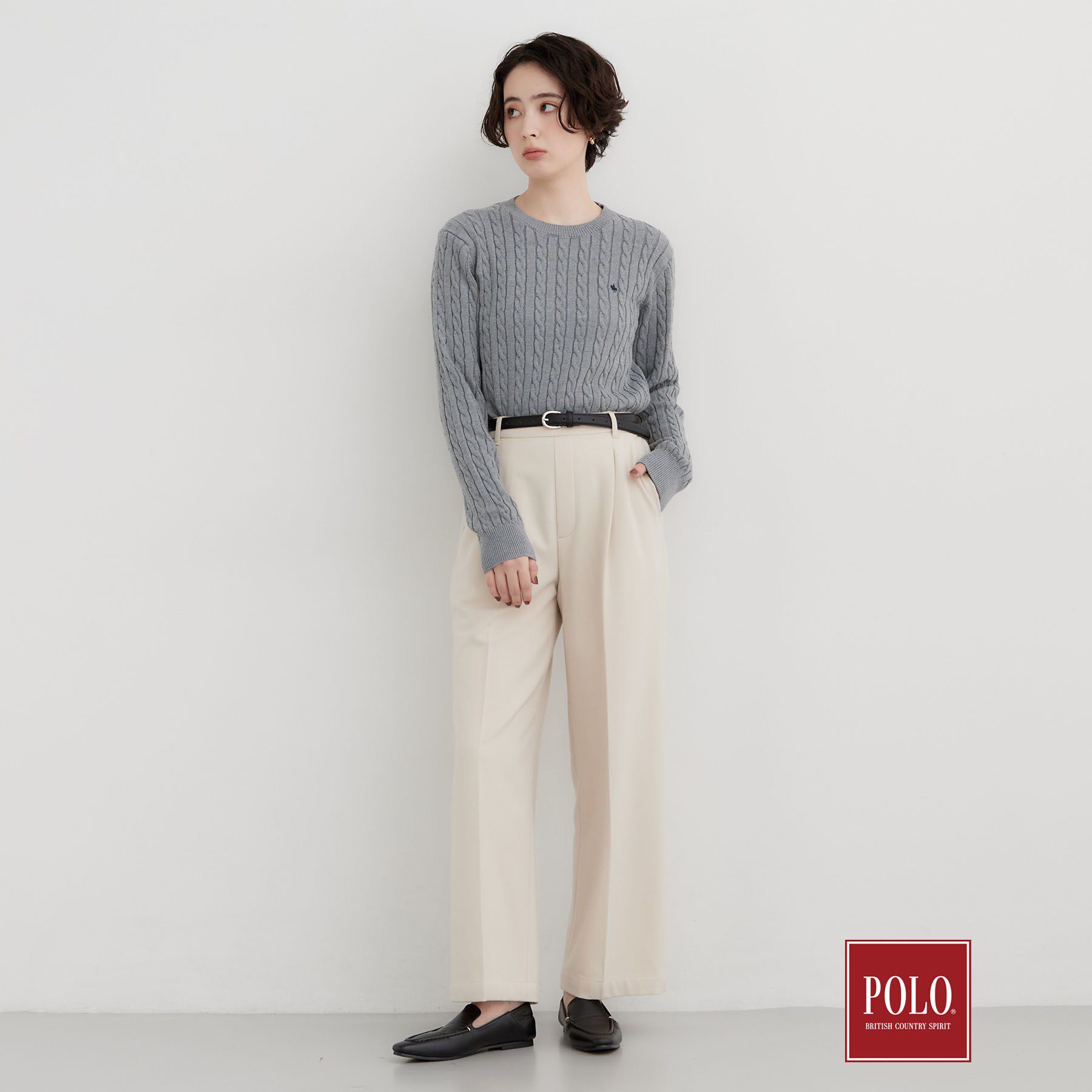 THE SHOP TK「POLO BCS/ケーブルニット」|ニット・セーター|