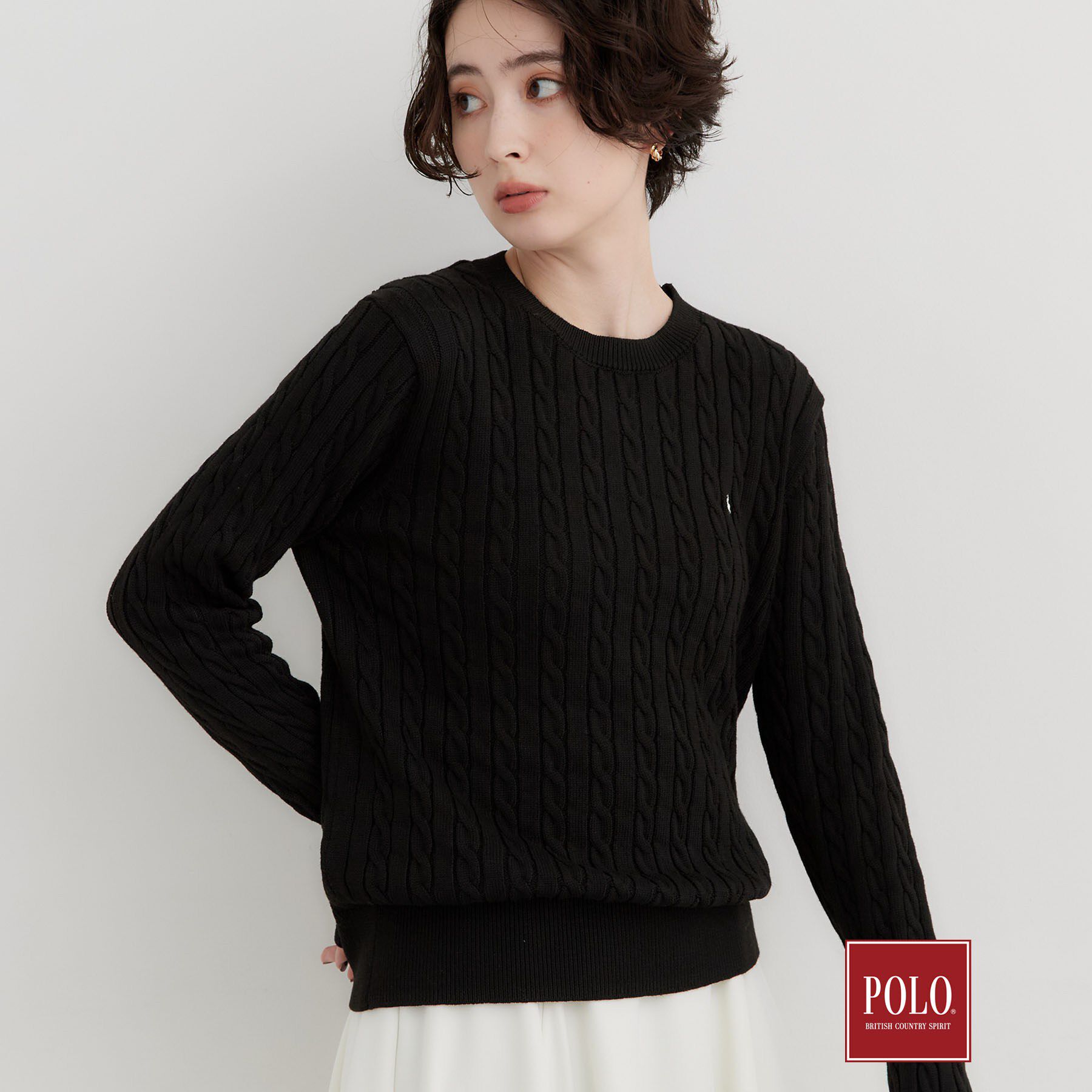 THE SHOP TK「POLO BCS/ケーブルニット」|ニット・セーター|