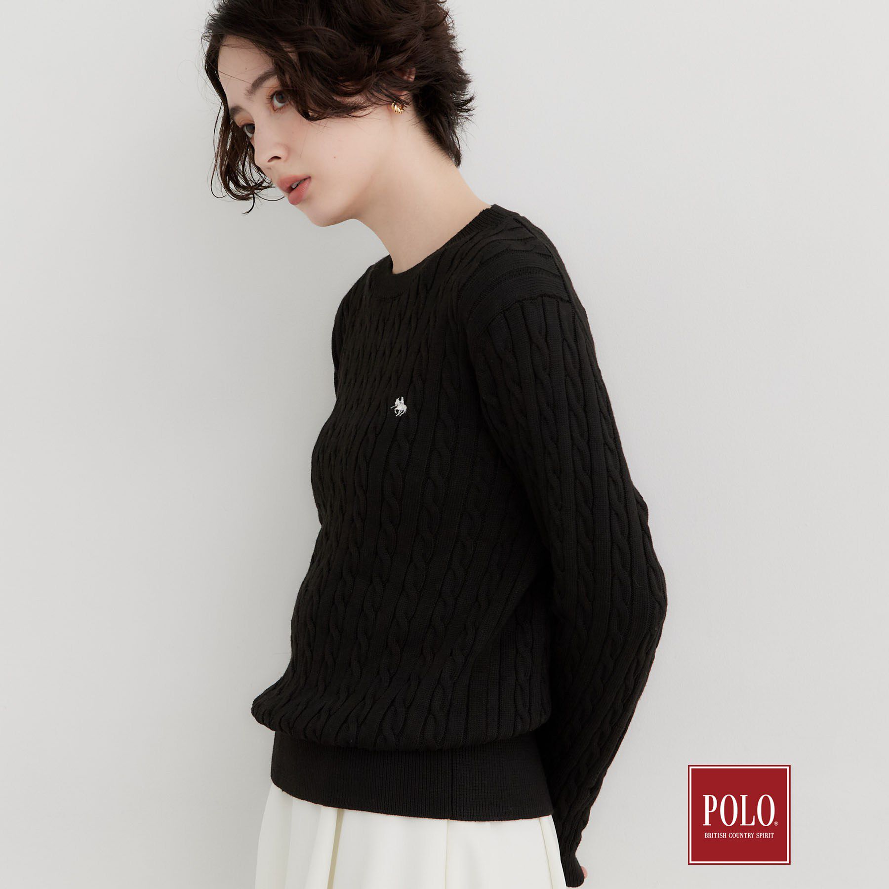 THE SHOP TK「POLO BCS/ケーブルニット」|ニット・セーター|