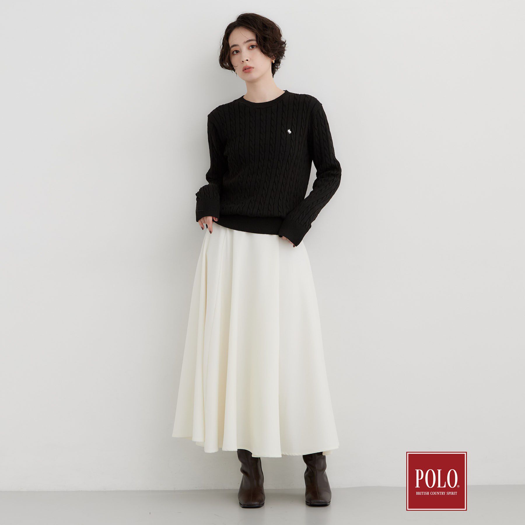 THE SHOP TK「POLO BCS/ケーブルニット」|ニット・セーター|