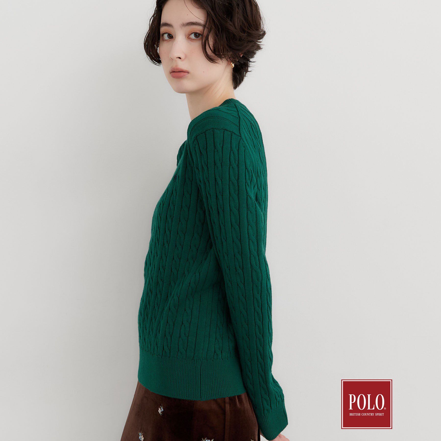 THE SHOP TK「POLO BCS/ケーブルニット」|ニット・セーター|
