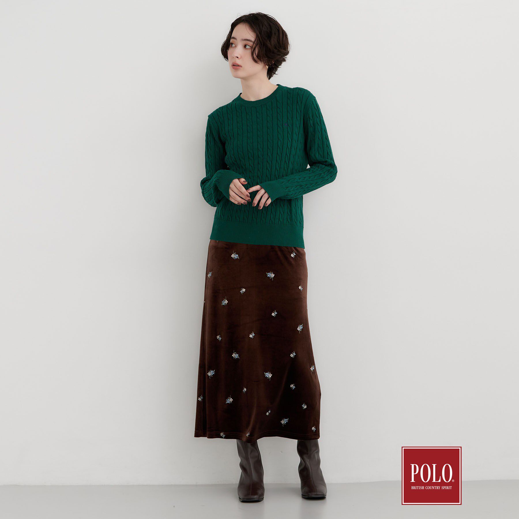 THE SHOP TK「POLO BCS/ケーブルニット」|ニット・セーター|