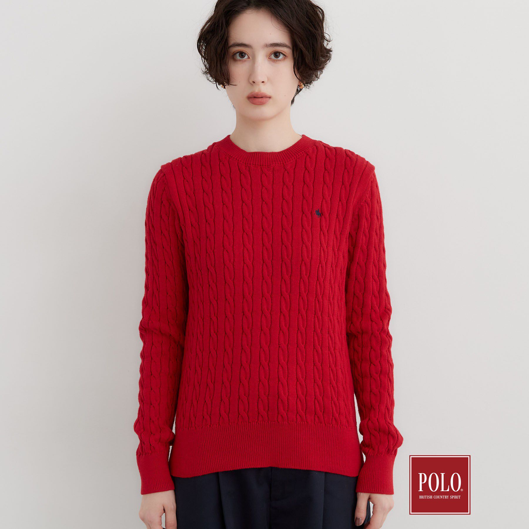 THE SHOP TK「POLO BCS/ケーブルニット」|ニット・セーター|