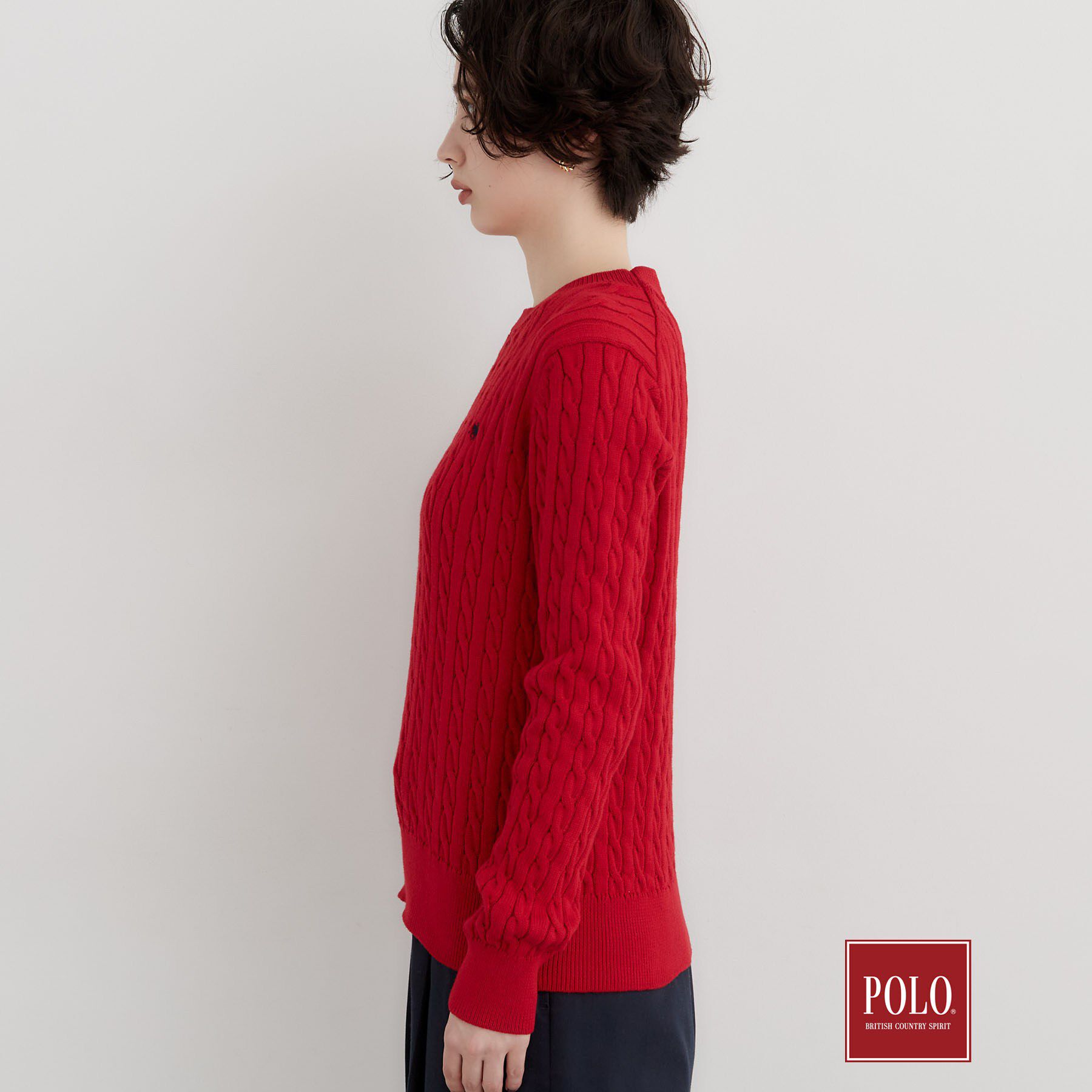 THE SHOP TK「POLO BCS/ケーブルニット」|ニット・セーター|