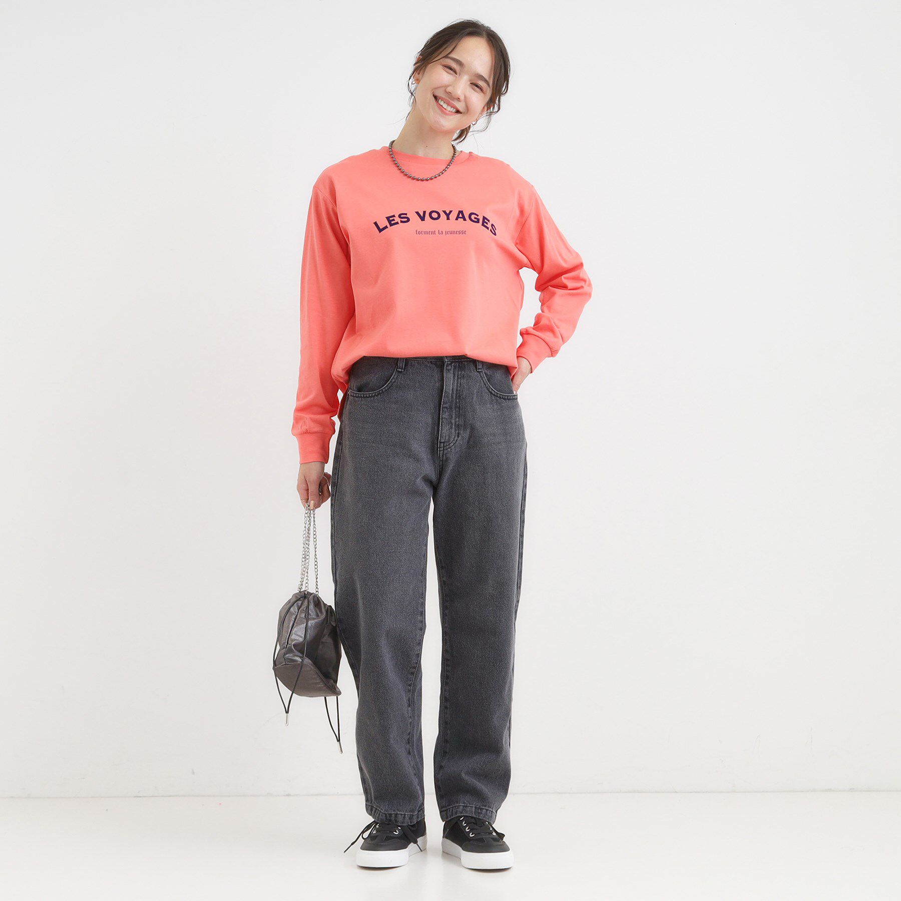 SHOO･LA･RUE「【S-LL】程よくゆったりな 柔らかデニムテーパードパンツ」|デニム|