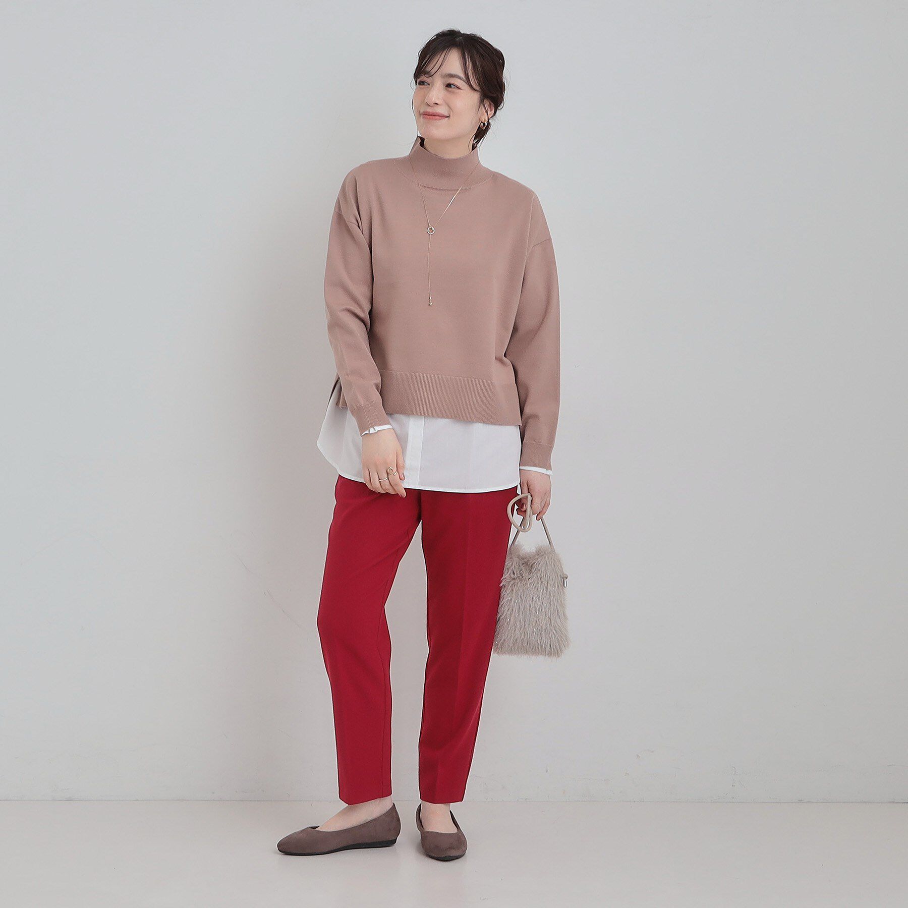 SHOO･LA･RUE「【洗濯機可/S-LL】美脚見え あったか裏起毛 テーパードパンツ」|その他|