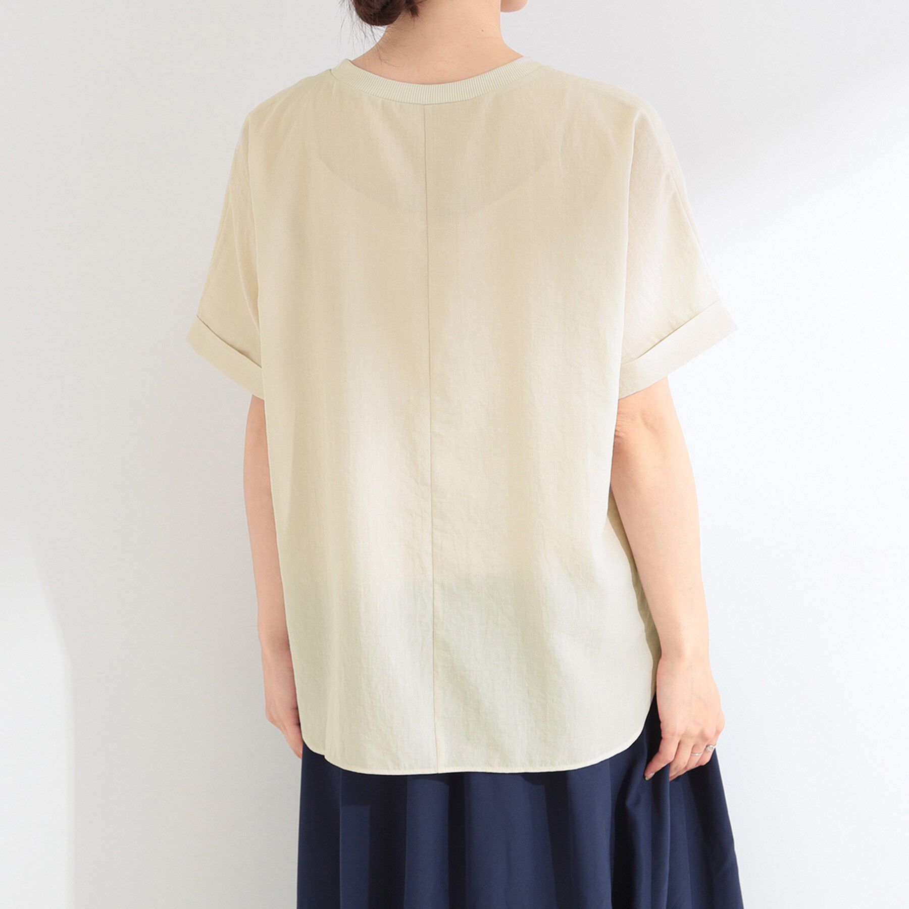 SHOO･LA･RUE「【着丈選べる/体型カバー】洗濯後しわになりにくい さらっと快適ドルマントップス」|シャツ・ブラウス|