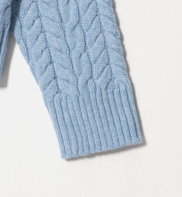 UNITED ARROWS「ケーブル クルーネック カーディガン LT.BLUE」|カーディガン|