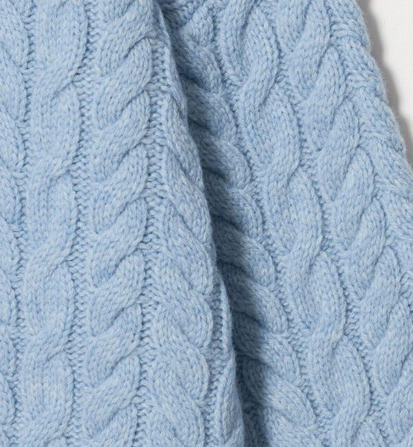 UNITED ARROWS「ケーブル クルーネック カーディガン LT.BLUE」|カーディガン|
