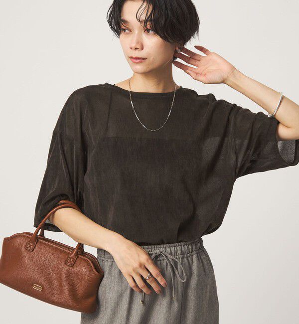 UNITED ARROWS green label relaxing「シアーフロッキー ショートスリーブ Tシャツ」|Tシャツ・カットソー|DK.BROWN