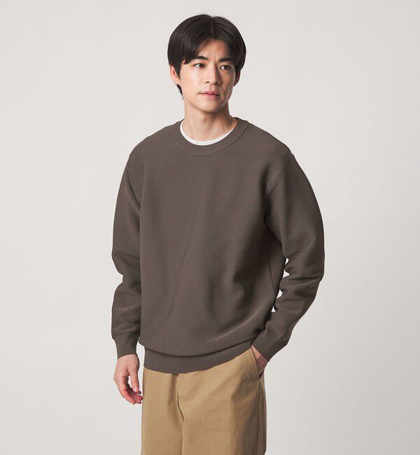 UNITED ARROWS green label relaxing「【WEB限定】ガーター編み クルーネック ニット」|ニット・セーター|MOCA
