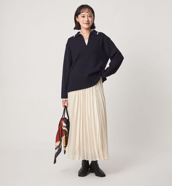 UNITED ARROWS green label relaxing「［size SHORTあり］シャイニー プリーツ スカート」|スカート|