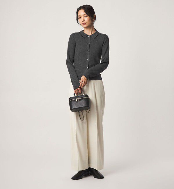 UNITED ARROWS green label relaxing「ウール リブ 襟付き ニット カーディガン ウォッシャブル」|カーディガン|