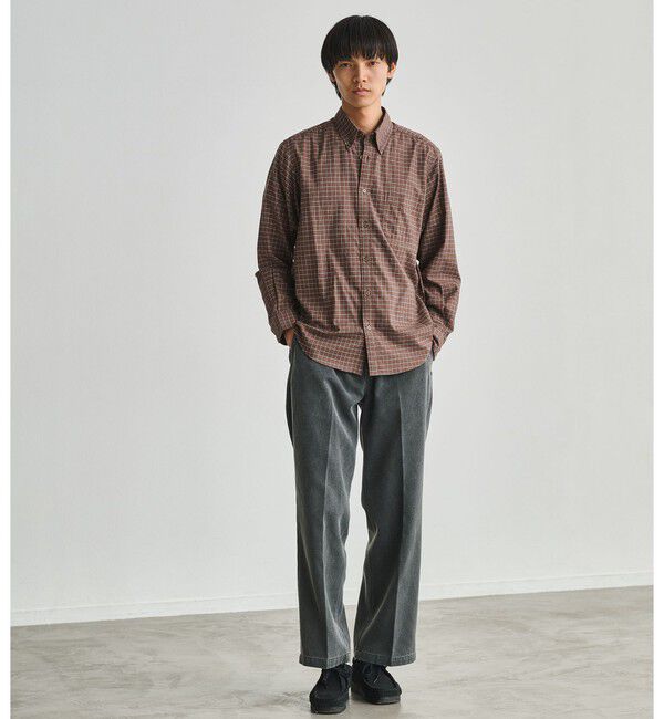 UNITED ARROWS green label relaxing「ナチュラルフィット ビエラチェック ボタンダウン 長袖 シャツ」|シャツ・ブラウス|
