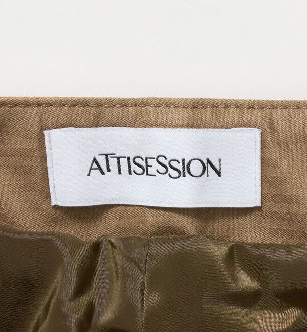 ATTISESSION「＜ATTISESSION＞スエードライク ストレートパンツ」|チノ|