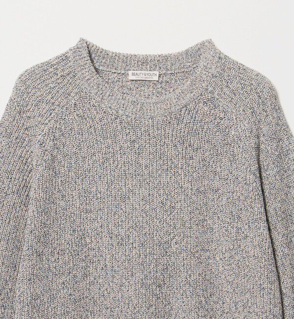BEAUTY&YOUTH UNITED ARROWS「ユナイテッド コットン アゼ クルーネック ニット ウォッシャブル」|ニット・セーター|
