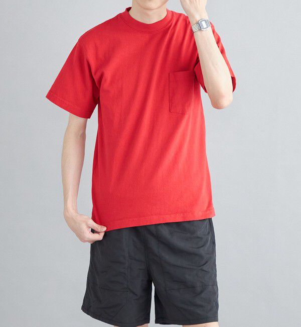 SHIPS any「【SHIPS any別注】LA APPAREL: ヘビーウェイト 半袖 Tシャツ◇」|Tシャツ・カットソー|レッド