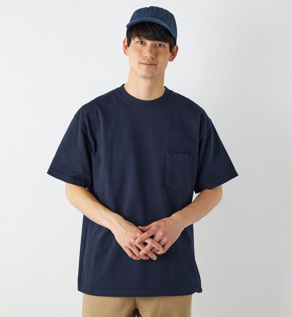 SHIPS any「【SHIPS any別注】LA APPAREL: ヘビーウェイト 半袖 Tシャツ◇」|Tシャツ・カットソー|ダークブルー