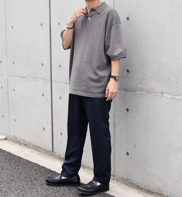 SHIPS any「SHIPS any:〈接触冷感〉ハイゲージ リネンミックス サマー ニット ポロシャツ 25SS◇」|ポロシャツ|