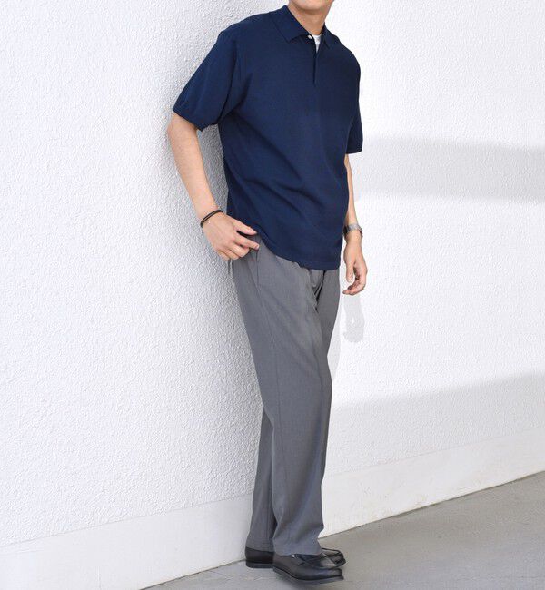 SHIPS any「SHIPS any:〈接触冷感〉ハイゲージ リネンミックス サマー ニット ポロシャツ 25SS◇」|ポロシャツ|
