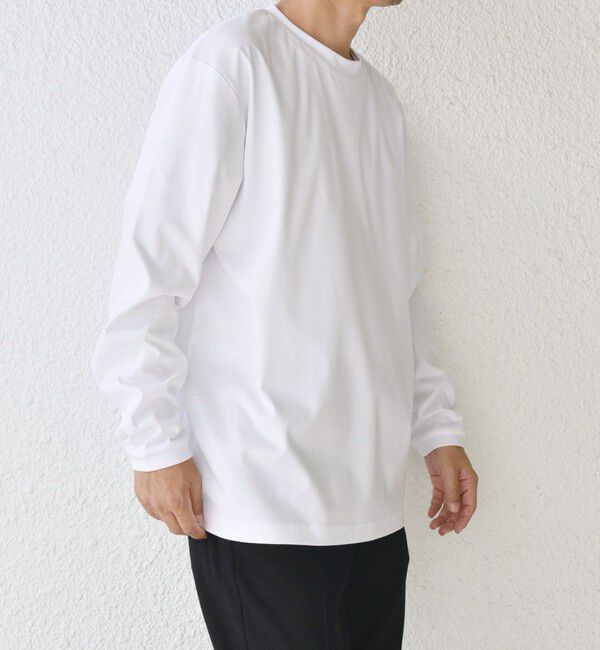 SHIPS any「SHIPS any: スムースコットン クルーネック Tシャツ (ロンT)◇」|Tシャツ・カットソー|