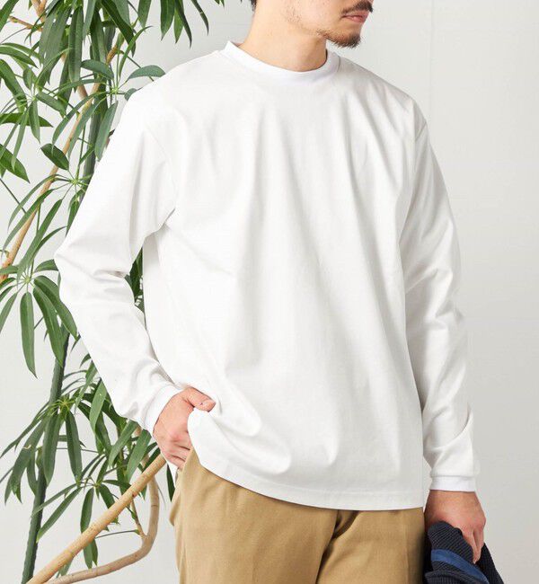 SHIPS any「SHIPS any: スムースコットン クルーネック Tシャツ (ロンT)◇」|Tシャツ・カットソー|