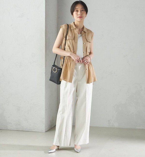 SHIPS for women「〈手洗い可能 〉ドライオックス フロント タック ストレート パンツ 25SS」|その他|