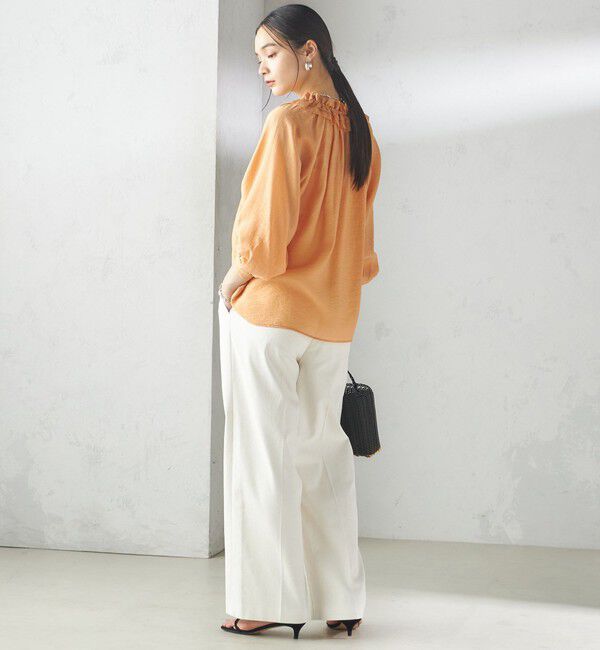 SHIPS for women「〈手洗い可能 〉ドライオックス フロント タック ストレート パンツ 25SS」|その他|