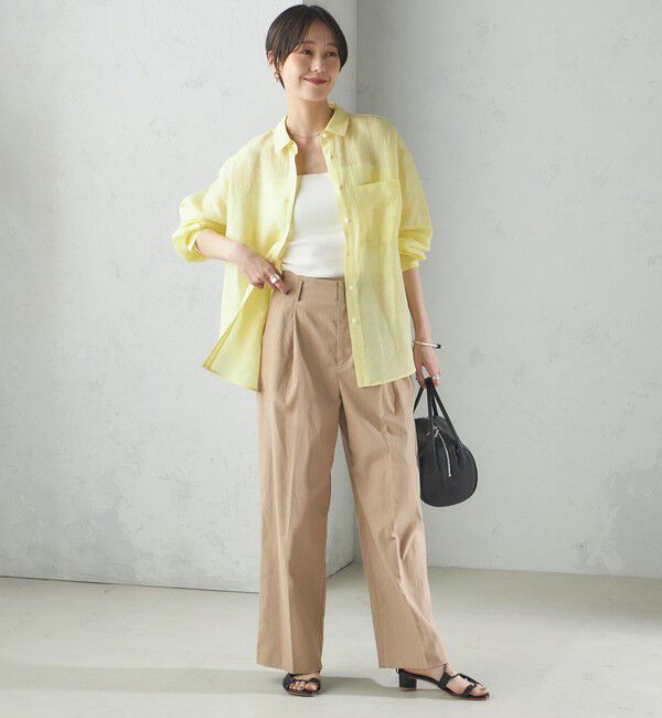 SHIPS for women「〈手洗い可能 〉ドライオックス フロント タック ストレート パンツ 25SS」|その他|