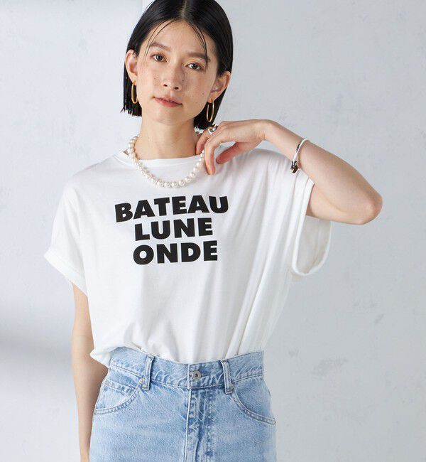 SHIPS for women「ローズペトール 半袖 プリント TEE」|Tシャツ・カットソー|
