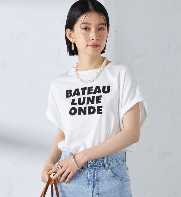 SHIPS for women「ローズペトール 半袖 プリント TEE」|Tシャツ・カットソー|