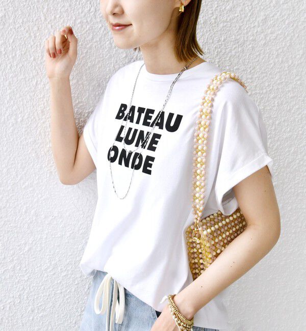 SHIPS for women「ローズペトール 半袖 プリント TEE」|Tシャツ・カットソー|