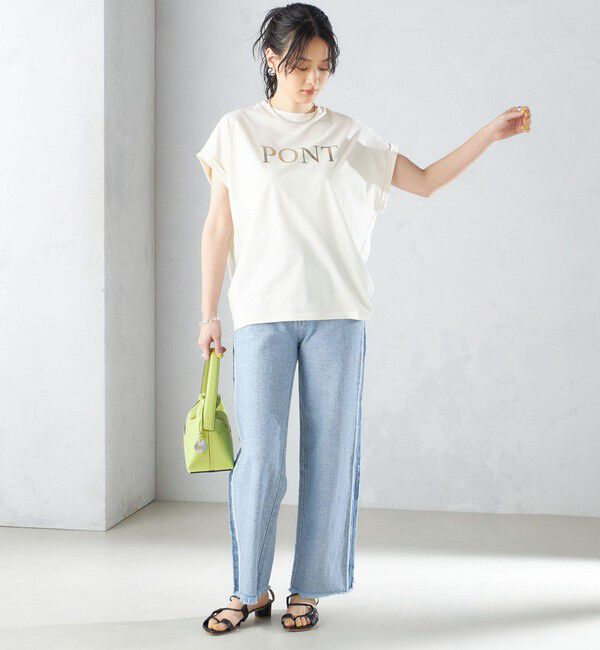 SHIPS for women「ローズペトール 半袖 プリント TEE」|Tシャツ・カットソー|
