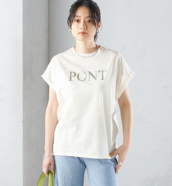 SHIPS for women「ローズペトール 半袖 プリント TEE」|Tシャツ・カットソー|
