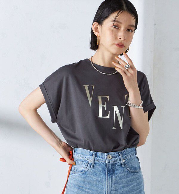 SHIPS for women「ローズペトール 半袖 プリント TEE」|Tシャツ・カットソー|