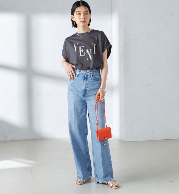 SHIPS for women「ローズペトール 半袖 プリント TEE」|Tシャツ・カットソー|