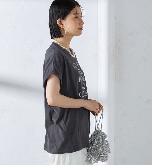SHIPS for women「ローズペトール 半袖 プリント TEE」|Tシャツ・カットソー|