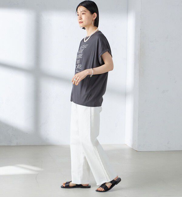 SHIPS for women「ローズペトール 半袖 プリント TEE」|Tシャツ・カットソー|