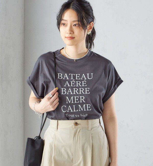 SHIPS for women「ローズペトール 半袖 プリント TEE」|Tシャツ・カットソー|
