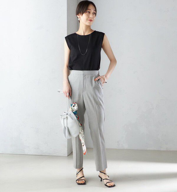 SHIPS for women「〈接触冷感/手洗い可能〉トリアセテート混 テーパード パンツ（セットアップ対応）◇」|その他|