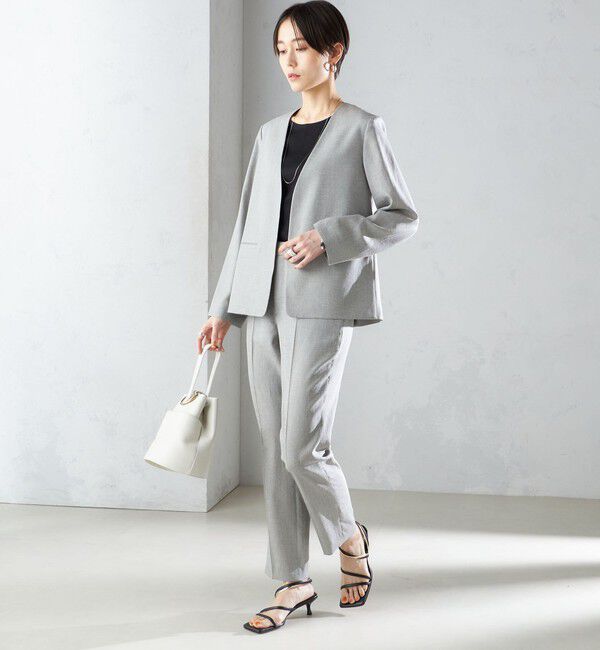 SHIPS for women「〈接触冷感/手洗い可能〉トリアセテート混 テーパード パンツ（セットアップ対応）◇」|その他|