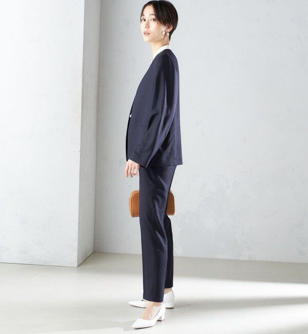 SHIPS for women「〈接触冷感/手洗い可能〉トリアセテート混 テーパード パンツ（セットアップ対応）◇」|その他|