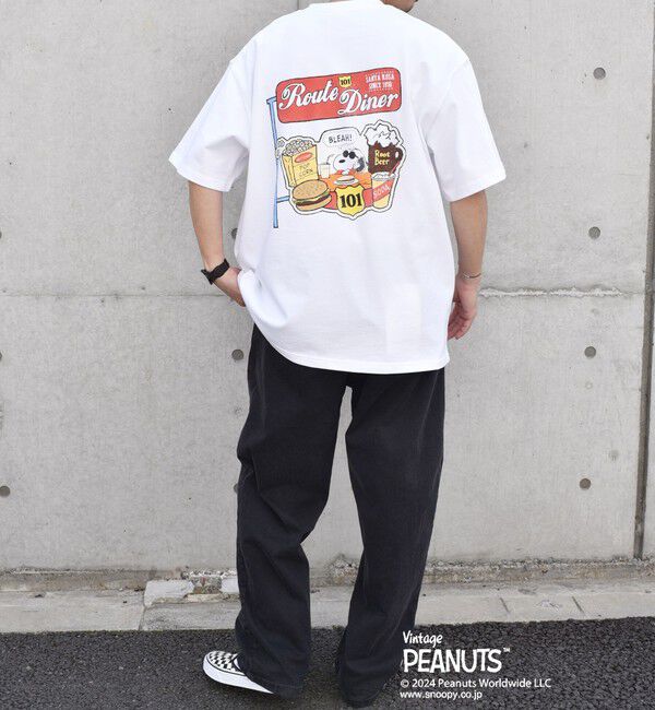 SHIPS any「SHIPS any: SNOOPY コラボ カルチャー グラフィック バック プリント Tシャツ◇」|Tシャツ・カットソー|