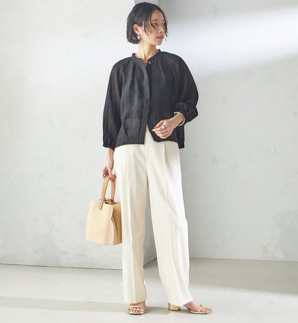 SHIPS for women「〈手洗い可能〉ツイル ストレート パンツ（セットアップ対応）」|その他|
